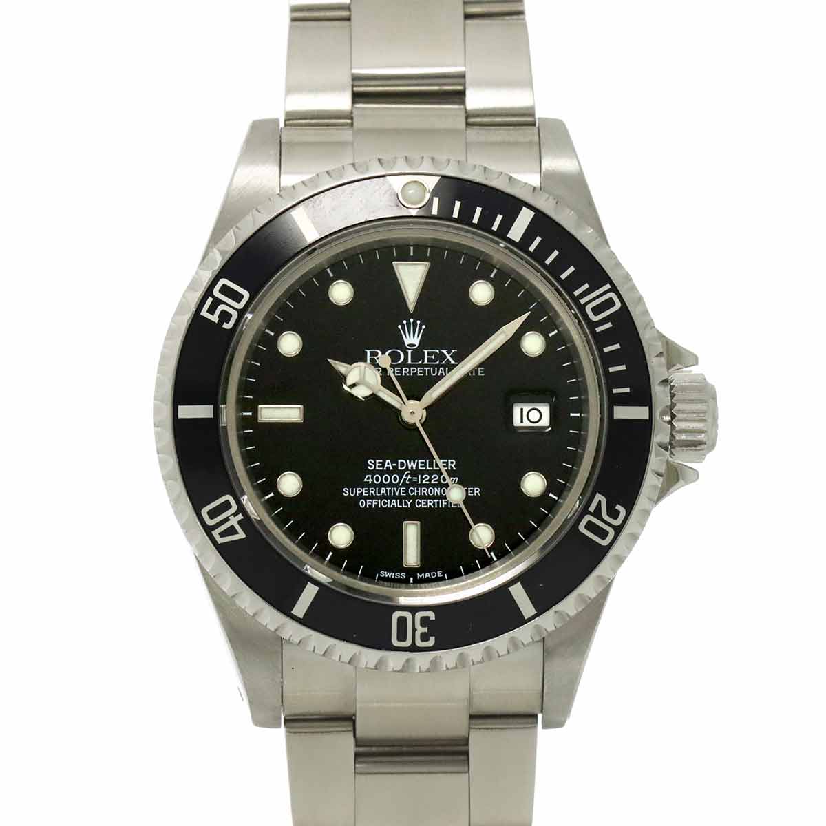 ROLEX シードゥエラー 16600 Y番 メンズ 腕時計 デイト ブラック オートマ 自動巻き ウォッチ Sea-Dweller ロレックス 90312647