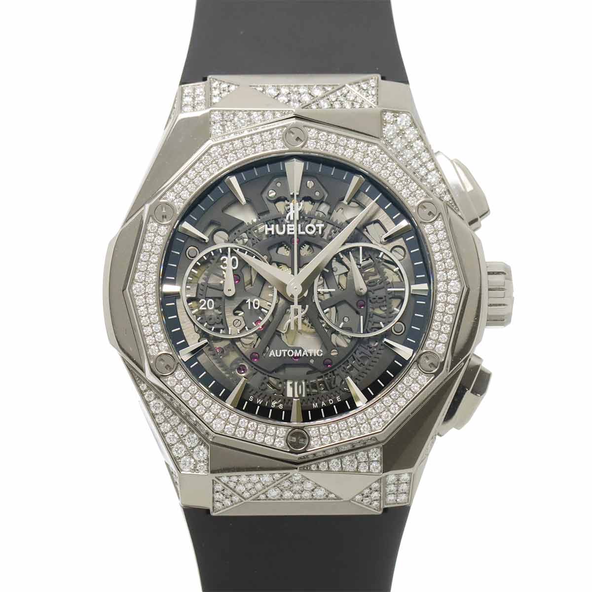 HUBLOT クラシックフュージョン アエロフュージョン クロノグラフ オーリンスキー オルタナティヴパヴェ 525 NX 0170 RX 1804 ORL18 メンズ 腕時計 ダイヤ スケルトン 自動巻き ウォッチ Classic fusion ウブロ 90313052