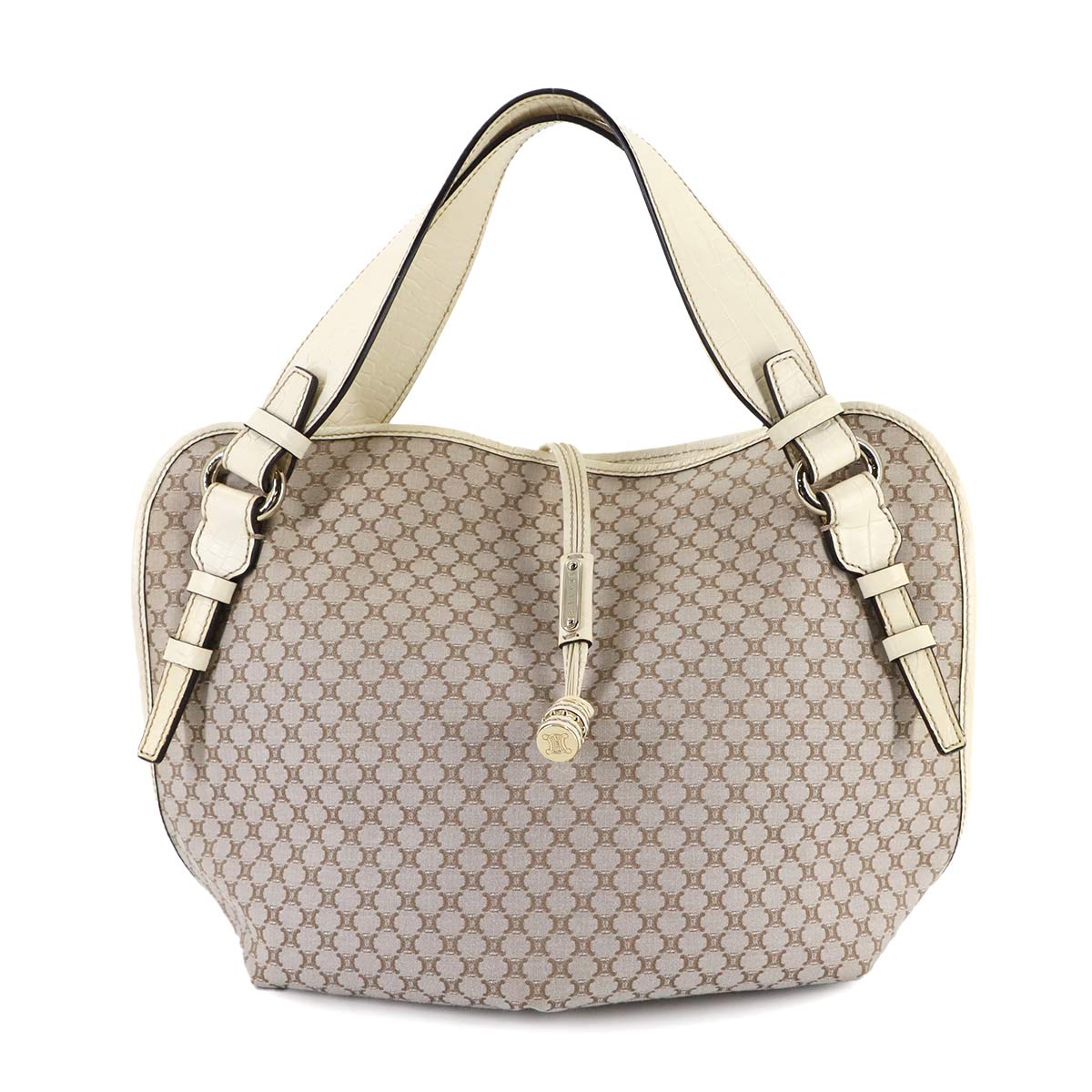 CELINE ビタースウィート トート バッグ キャンバス レザー ベージュ ゴールド 金具 Bittersweet Tote Bag セリーヌ 90310000