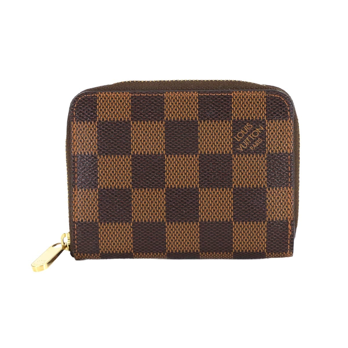 LOUIS VUITTON ダミエ ジッピー コインパース 小銭入れ コインケース エベヌ N63070 ゴールド 金具 Damier Zippy Coin Purse ルイ ヴィトン 90311119