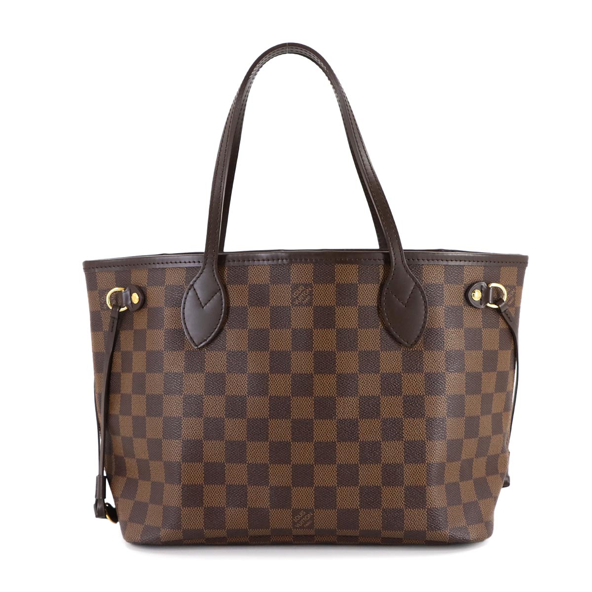 LOUIS VUITTON ダミエ ネヴァーフル PM トート バッグ エベヌ N51109 ブラウン Damier Neverfull PM ルイ ヴィトン 90311130