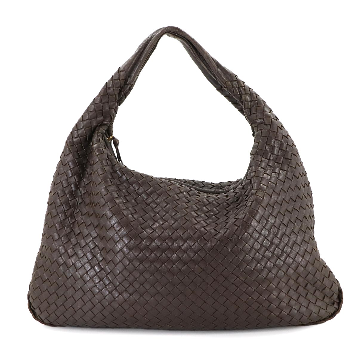 BOTTEGA VENETA イントレチャート ワンショルダー バッグ レザー ブラウン 115654 ゴールド 金具 Intrecciato Bag ボッテガ ヴェネタ 90311881