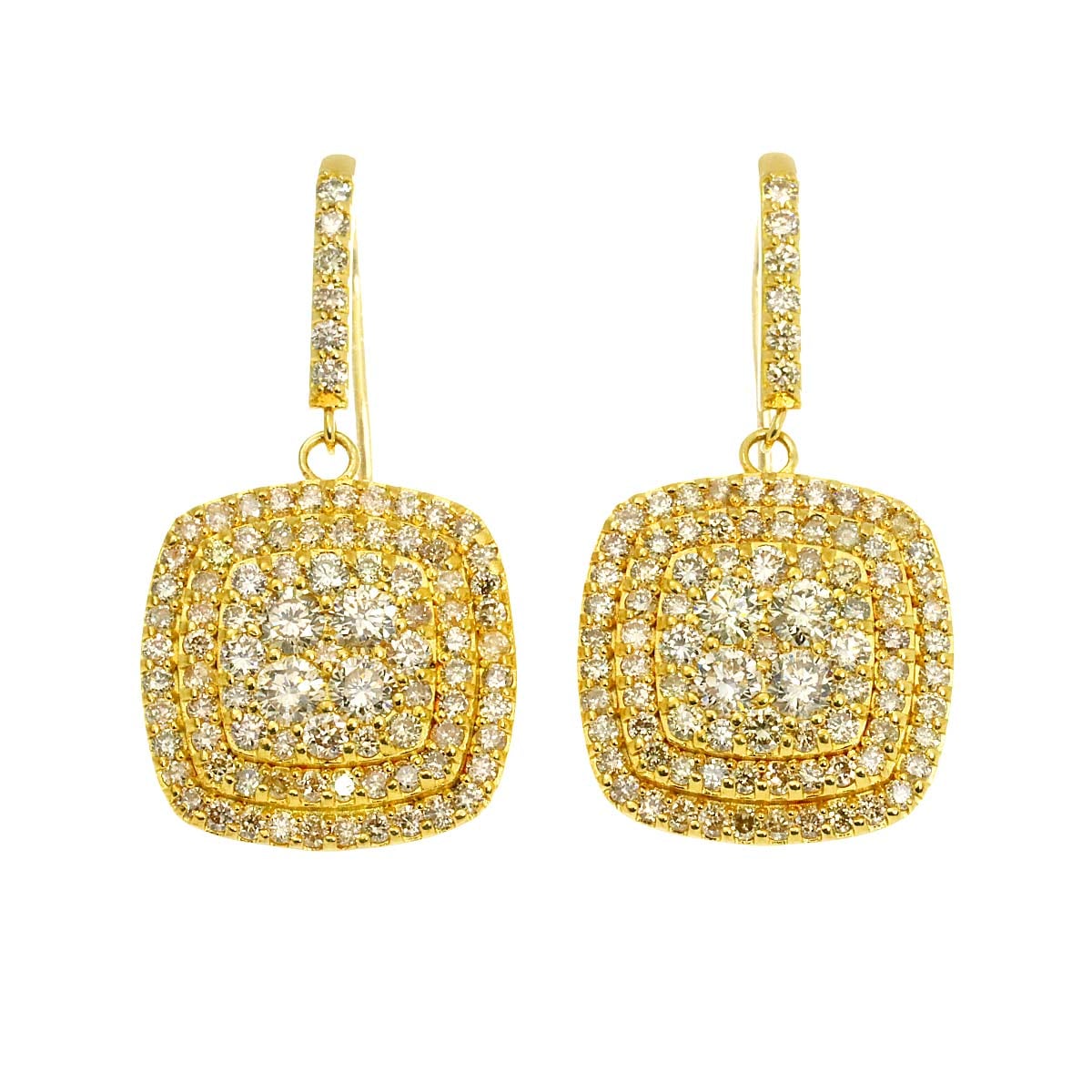 ダイヤ 1.00ct/1.00ct ピアス K18 YG イエローゴールド 750 Diamond Earrings Pierced 90308754