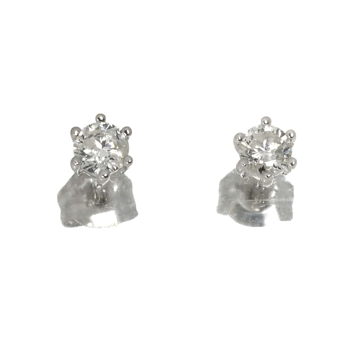 ダイヤ 0.15ct/0.15ct ピアス Pt プラチナ Diamond Earrings Pierced 90310925