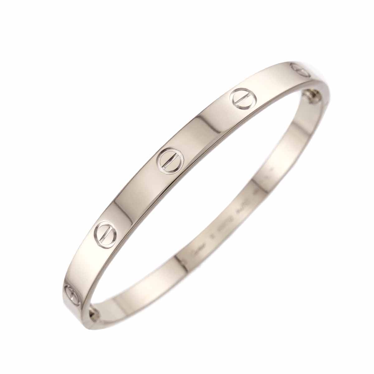 Cartier ラブ ブレス #19 K18 WG ホワイトゴールド 750 ブレスレット バングル Love Bracelet【証明書付き】 カルティエ 90307902