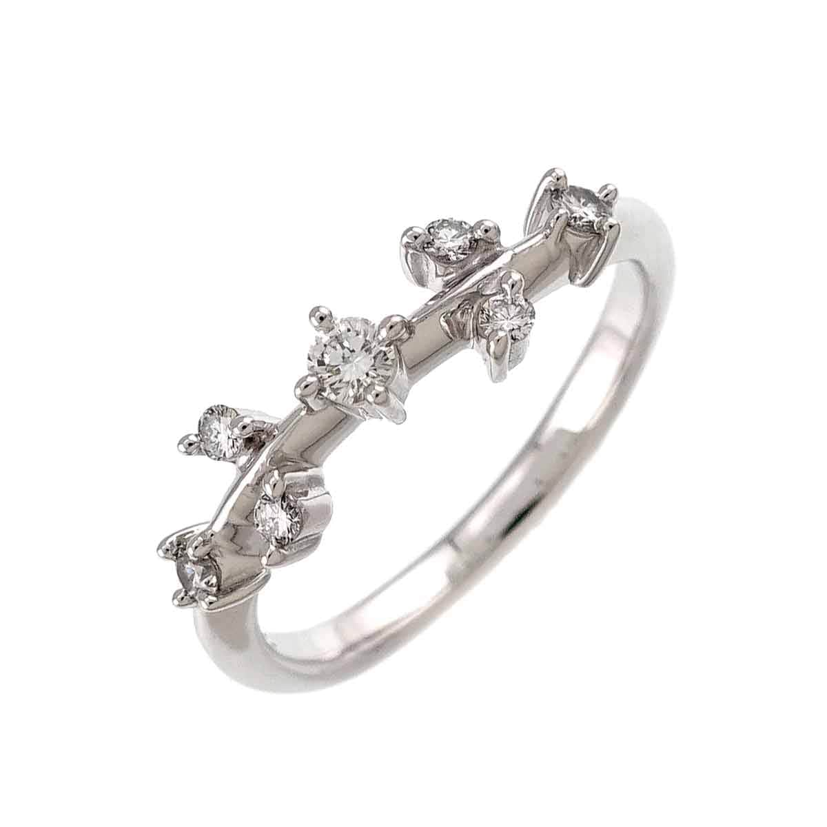 TASAKI 11号 リング ダイヤ 0.14ct K14 WG ホワイトゴールド 585 指輪 田崎真珠 Diamond Ring タサキ 90310385