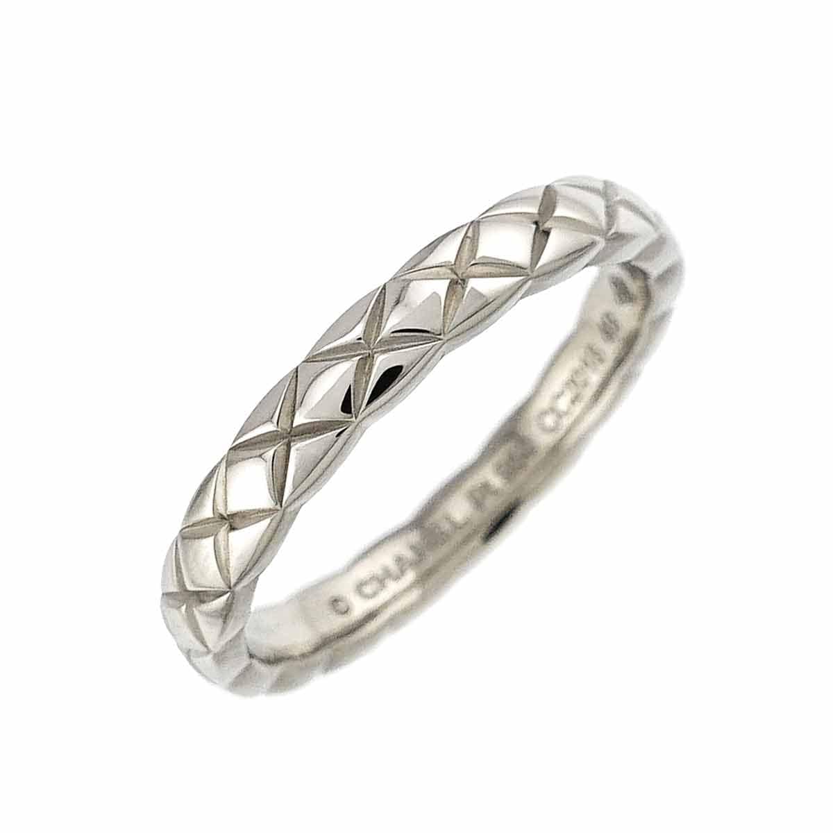 CHANEL ココクラッシュ スモール SM #49 リング Pt プラチナ 指輪 マトラッセ Coco Crush Ring シャネル 90311786