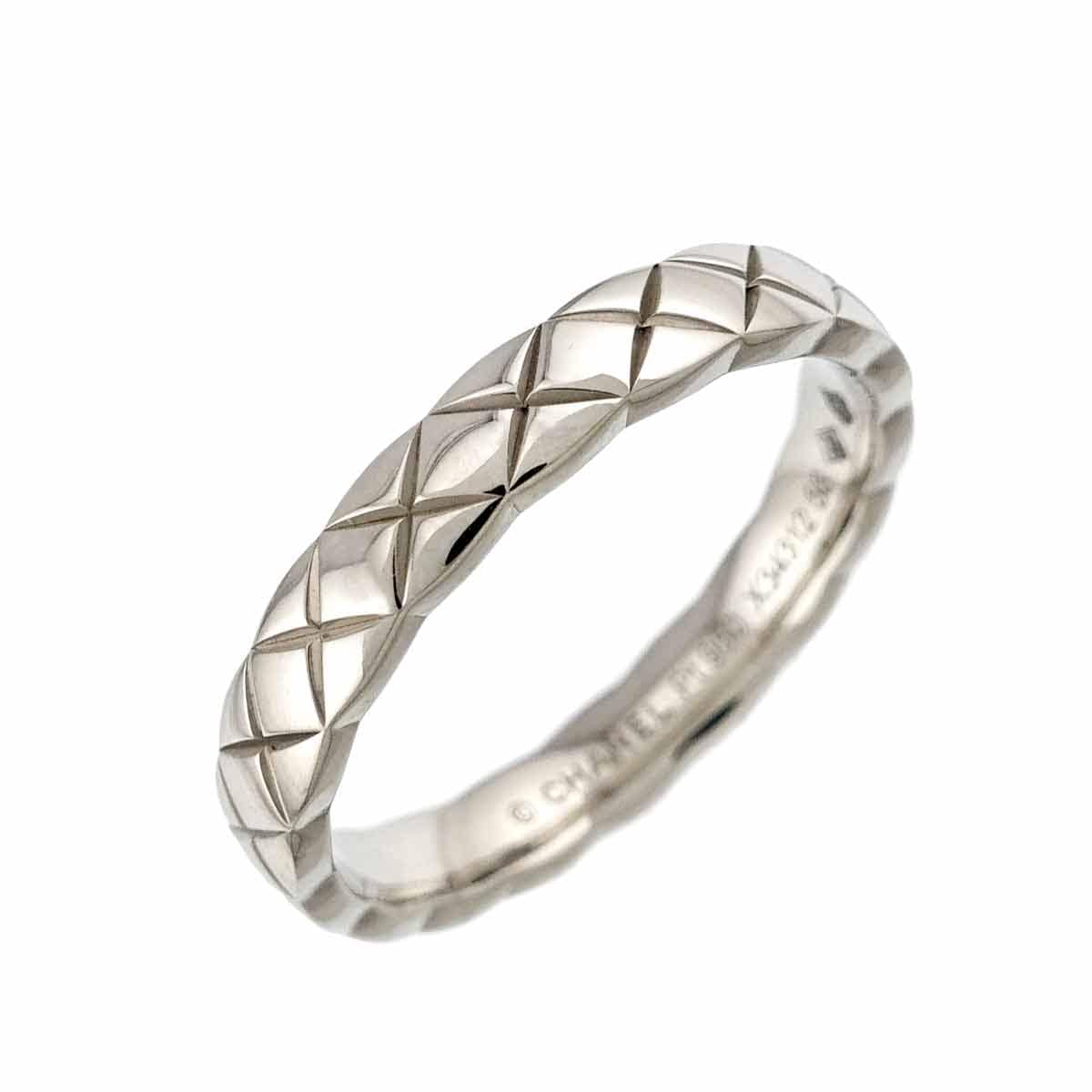 CHANEL ココクラッシュ ミディアム MM #56 リング Pt プラチナ 指輪 マトラッセ Coco Crush Ring シャネル 90311791