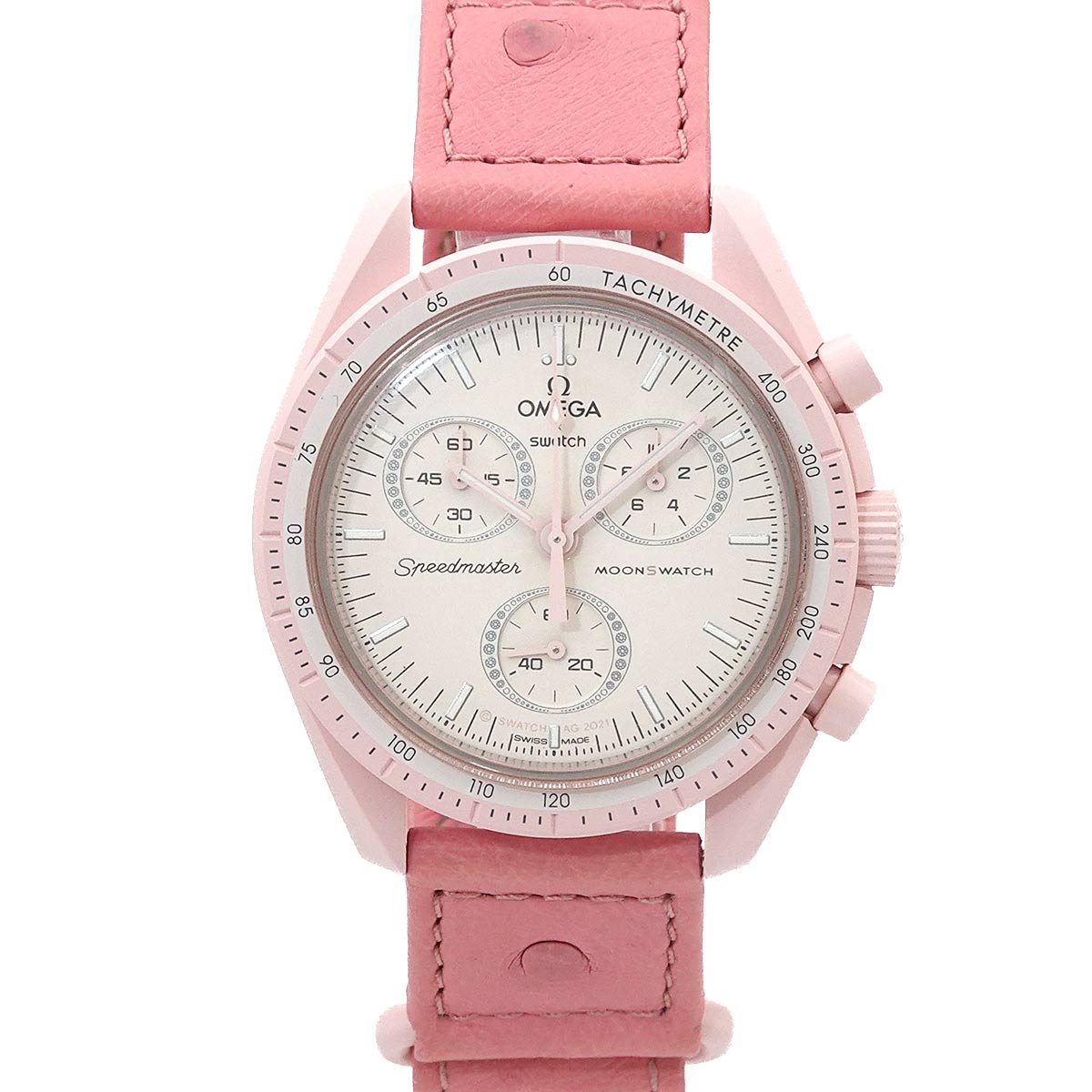 swatch OMEGA×swatch バイオセラミック ミッショントゥザヴィーナス SO33P100C クロノグラフ メンズ 腕時計 ホワイト クォーツ Mission To The Venus スウォッチ 90313570