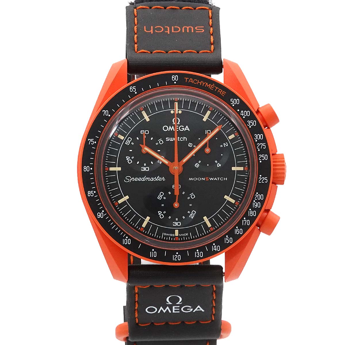 swatch OMEGA×swatch バイオセラミック ミッションオンアース ラヴァ SO330100 クロノグラフ メンズ 腕時計 ブラック クォーツ Mission on The Earth Lava スウォッチ 90313910