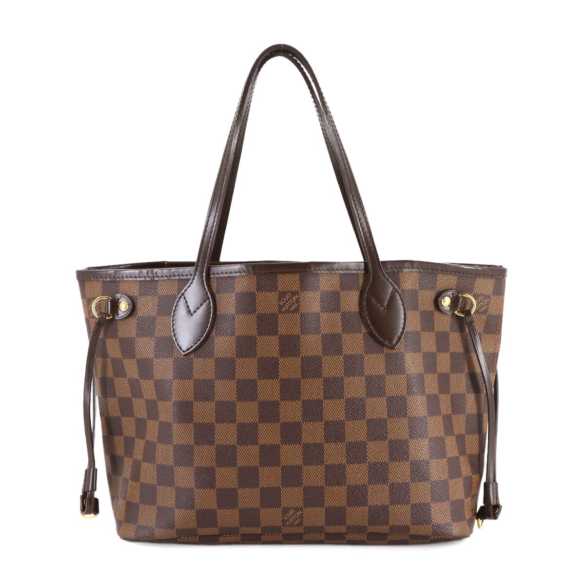 LOUIS VUITTON ダミエ ネヴァーフル PM トート バッグ エベヌ N51109 ブラウン Damier Neverfull PM ルイ ヴィトン 90310995