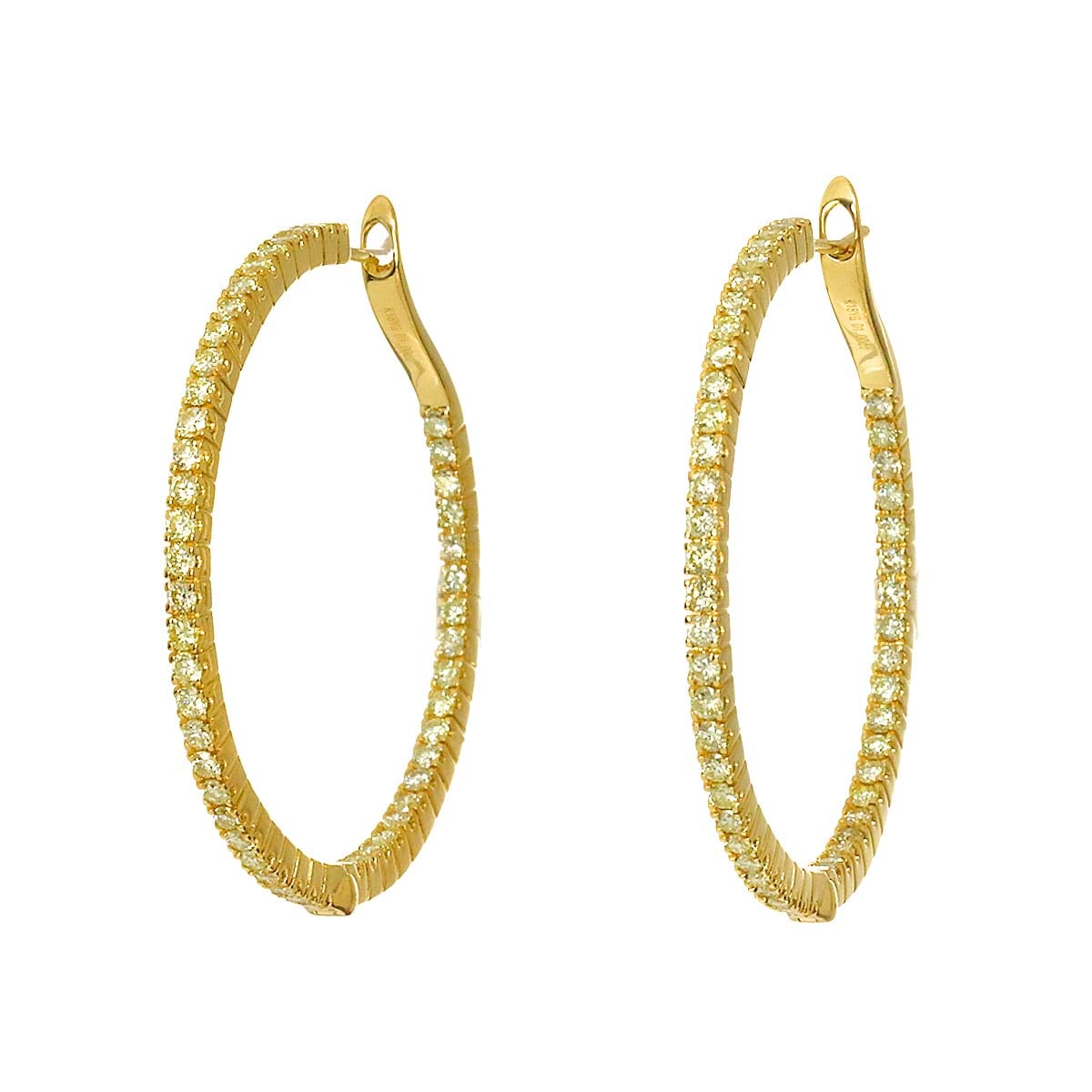 ダイヤ 1.00ct/1.00ct ピアス K18 YG イエローゴールド 750 Diamond Earrings Pierced 90311602