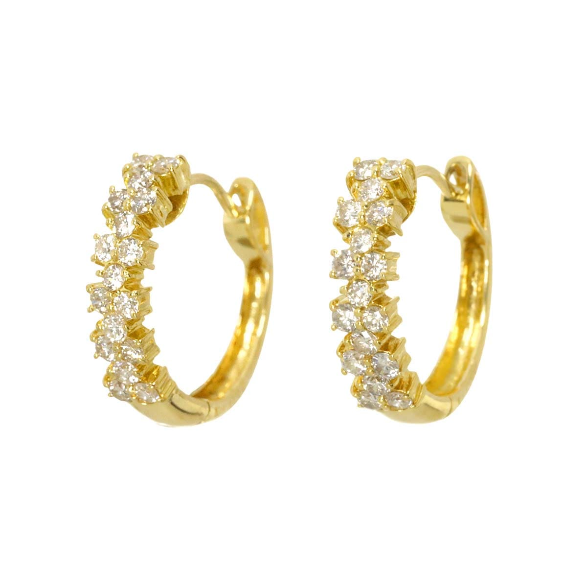 ダイヤ 0.35ct/0.35ct ピアス K18 YG イエローゴールド 750 Diamond Earrings Pierced 90312207