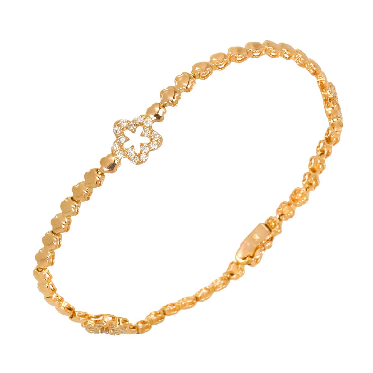 ダイヤ 0.65ct ブレスレット 17.5cm K18 PG ピンクゴールド 750 Diamond Bracelet 90312222