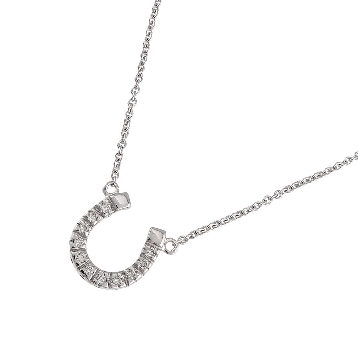 Star Jewelry ホースシュー ダイヤ ネックレス 40cm K18 WG ホワイトゴールド 750 Diamond Necklace スタージュエリー 90310421