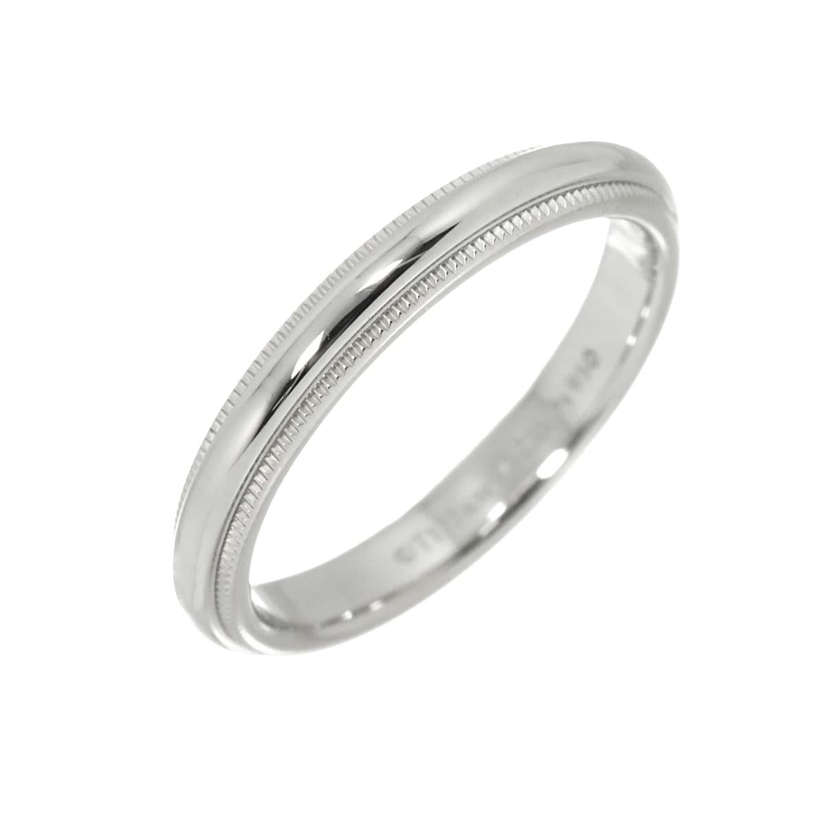 TIFFANY&CO. ミルグレイン 14号 リング 幅3mm Pt プラチナ 指輪 トゥギャザー Milgrain Ring ティファニー 90311868