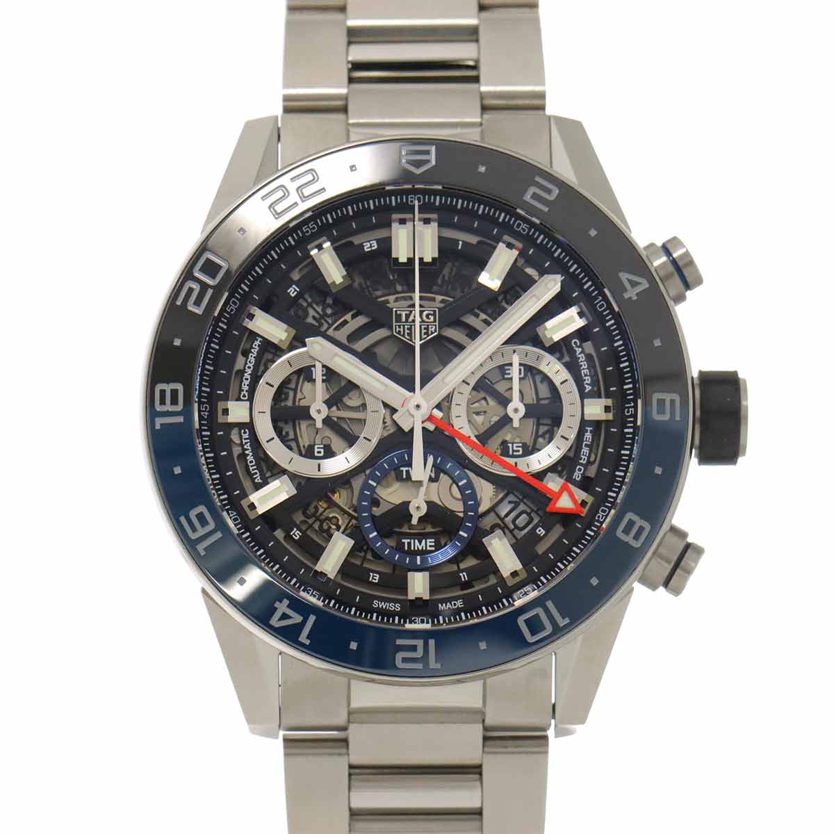 TAG Heuer カレラ キャリバー ホイヤー02 クロノグラフ GMT CBG2A1Z メンズ 腕時計 デイト スケルトン オートマ 自動巻き ウォッチ Carrera タグホイヤー 90314608