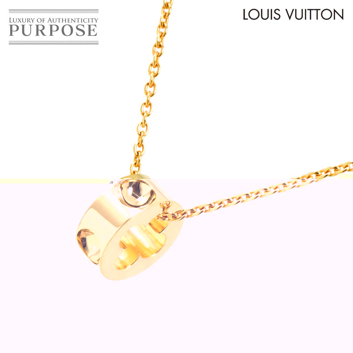 LOUIS VUITTON パンダンティフ アンプラント ネックレス 45cm K18 YG イエローゴールド 750 Necklace ルイ ヴィトン 90311530