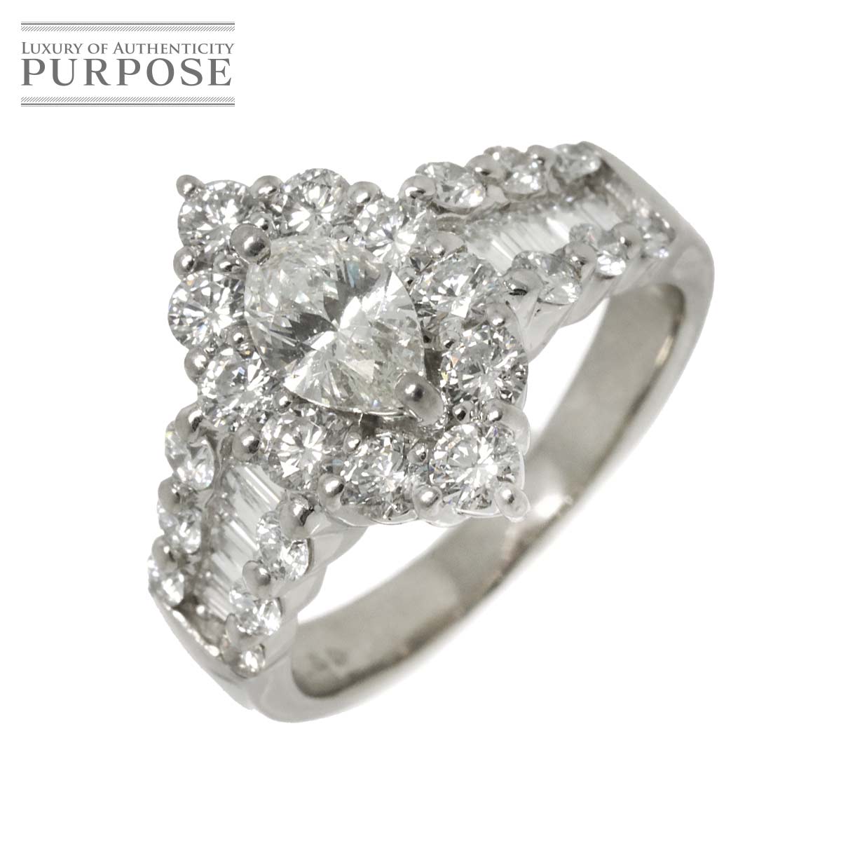 リング 7号 ダイヤ 0.508ct/1.50ct Pt プラチナ 指輪 Diamond Ring 90314983