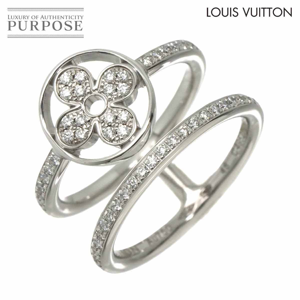 LOUIS VUITTON イディール ブロッサム ディアモン #48 リング ダイヤ K18 WG ホワイトゴールド 750 指輪 Ring ルイ ヴィトン 90311359
