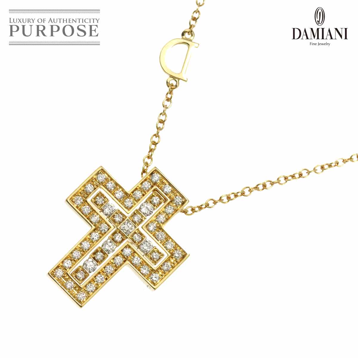 DAMIANI ベルエポック XS ダイヤ ネックレス 50cm K18 YG イエローゴールド 750 Necklace ダミアーニ 90311393