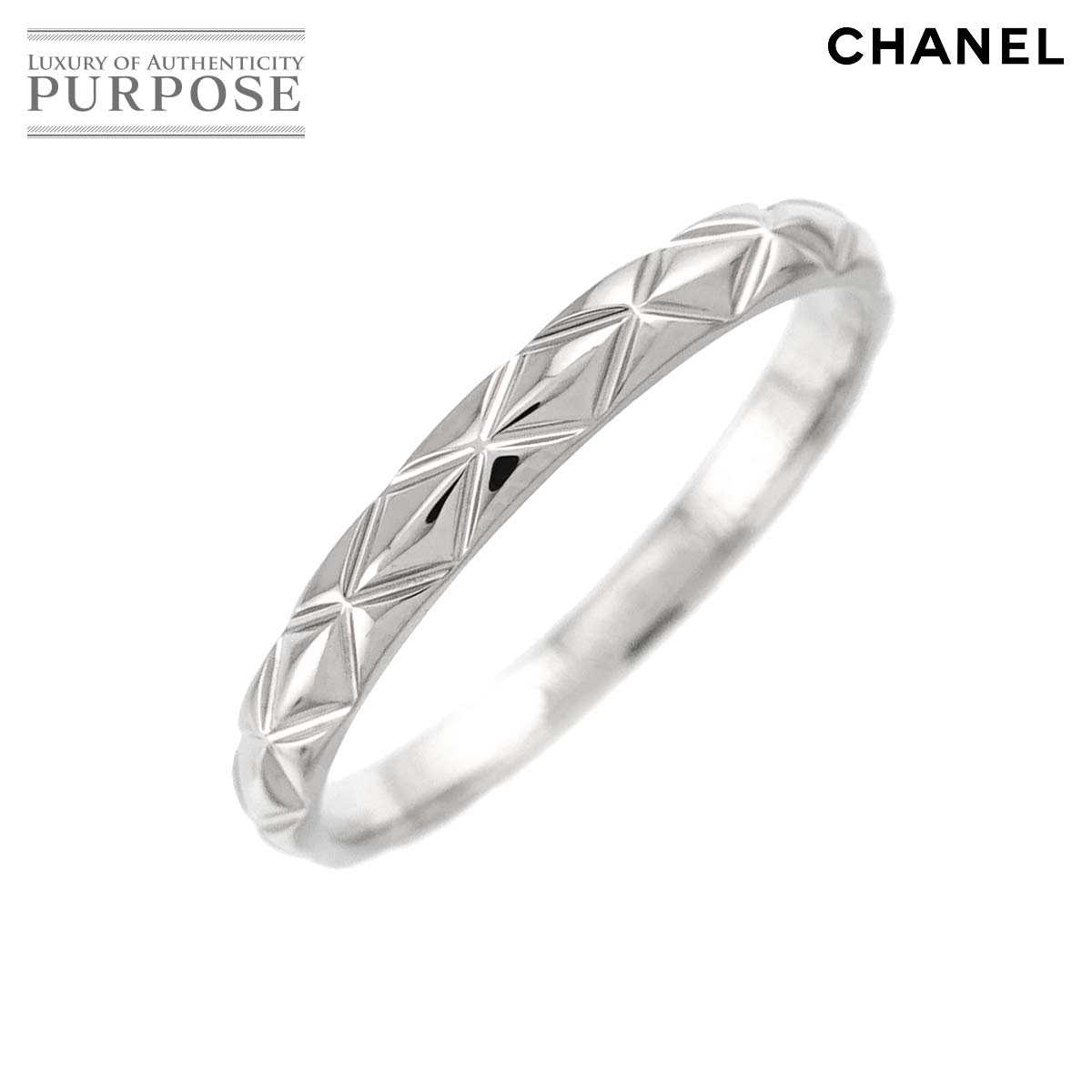 CHANEL マトラッセ #56 リング Pt プラチナ 指輪 Ring シャネル 90311794