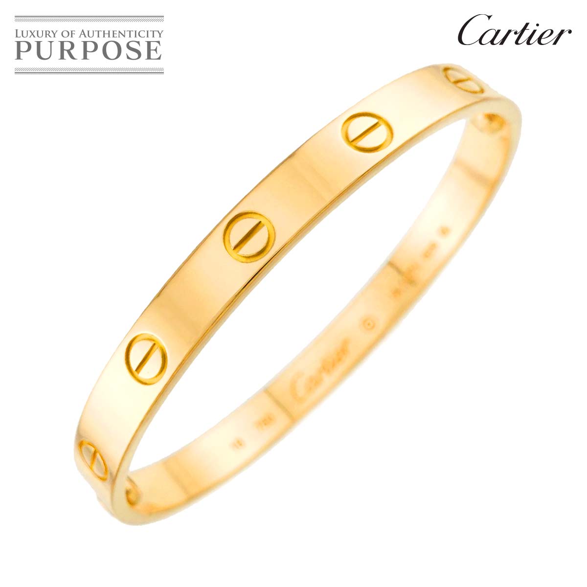Cartier ラブ ブレス #16 K18 YG イエローゴールド 750 ブレスレット バングル Love Bracelet カルティエ 90312844