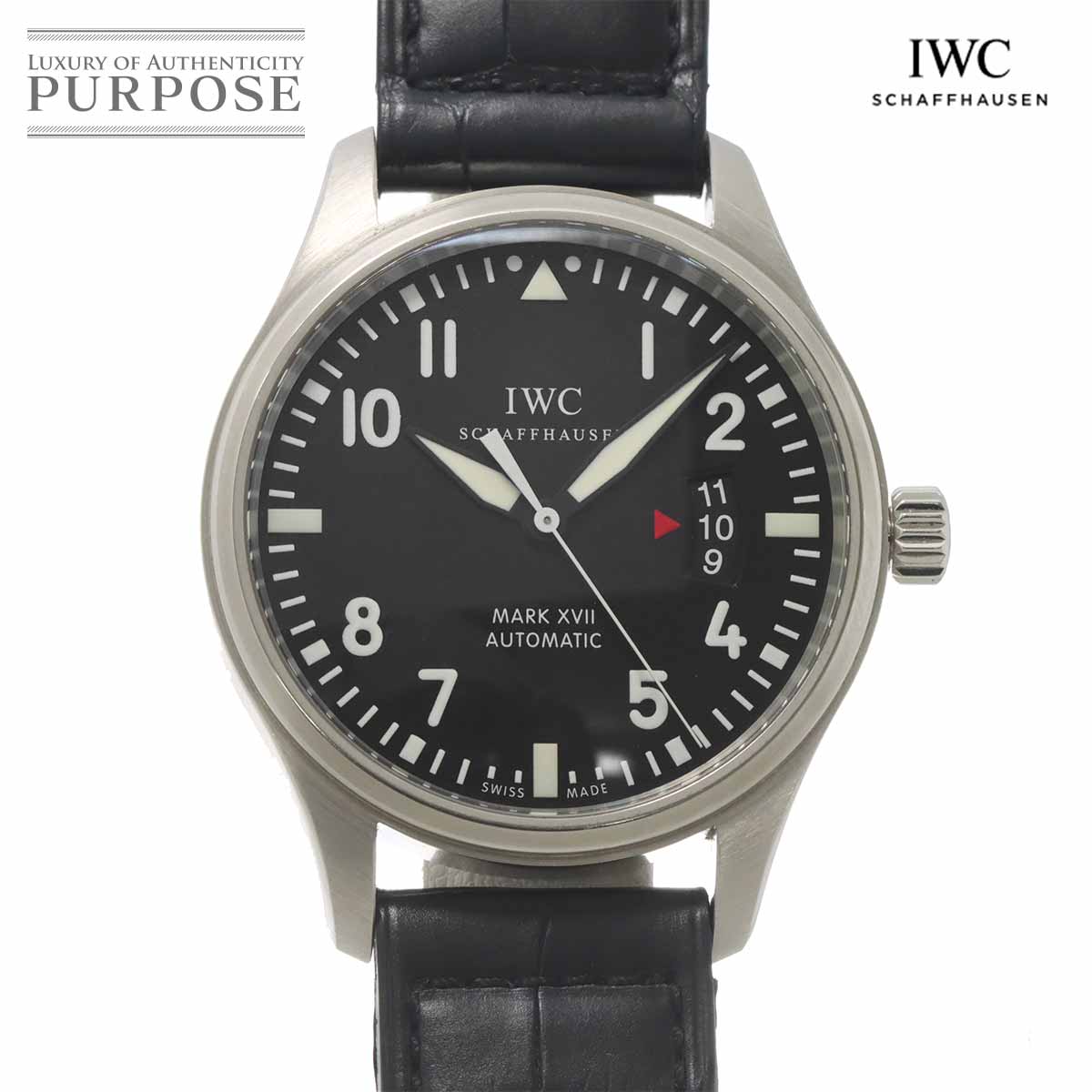 パイロットウォッチ マークXVIII IW326501 メンズ 腕時計 デイト ブラック オートマ 自動巻き インターナショナル ウォッチ カンパニー Pilot Watch IWC 90315146