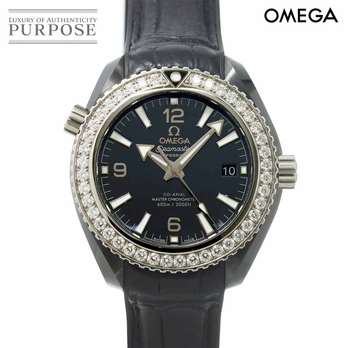 OMEGA シーマスター プラネットオーシャン 600M コーアクシャル 215 98 40 20 01 001 メンズ 腕時計 デイト ダイヤベゼル ブラック 自動巻き Seamaster オメガ 90315903