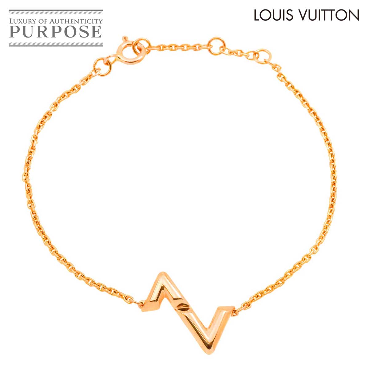 LOUIS VUITTON ヴォルト アップサイド ダウン ブレスレット 16.5cm K18 PG 750 Bracelet ルイ ヴィトン 90267984
