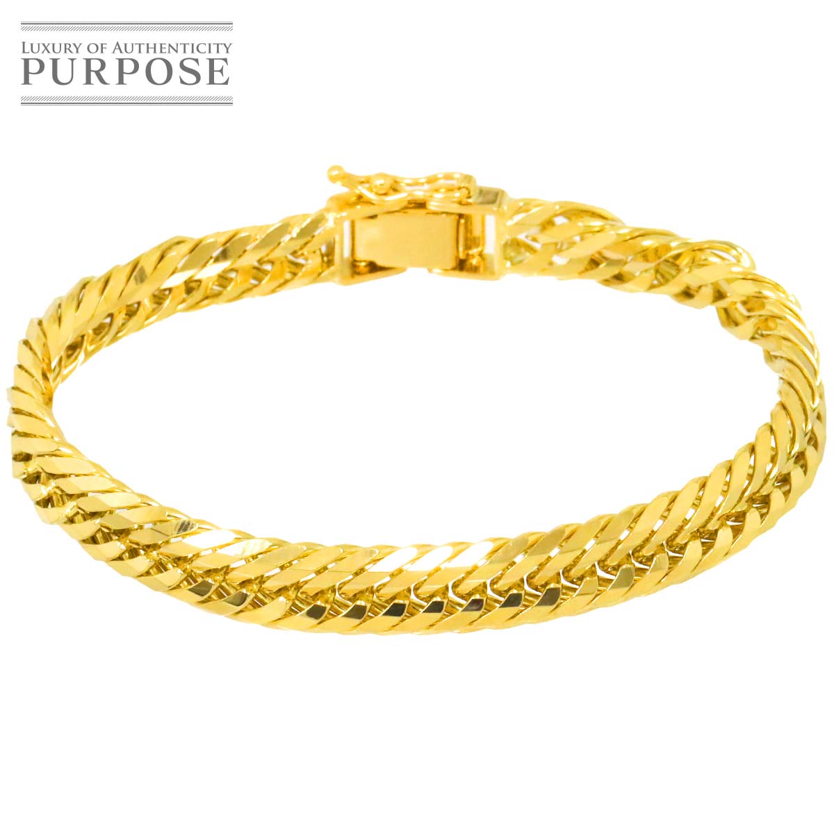 K18 喜平 ブレスレット 17cm 8面トリプル 30.2g 幅 8.2mm イエローゴールド 750 キヘイ kihei bracelet 90316240