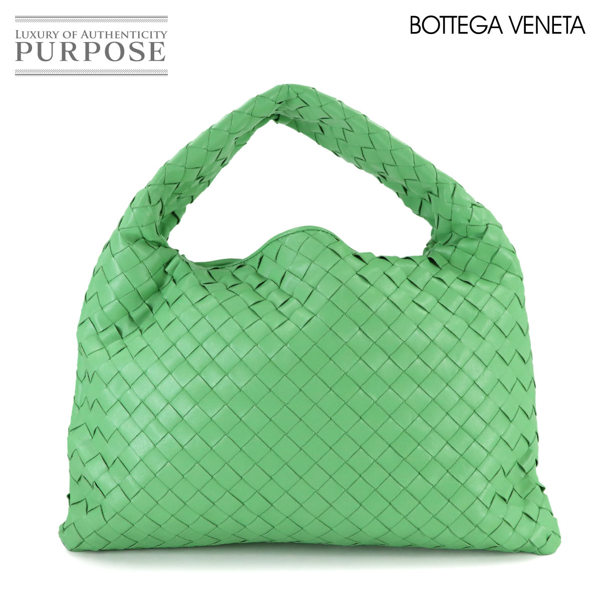 BOTTEGA VENETA イントレチャート ポップ スモール ショルダー バッグ レザー グリーン Pop Small ボッテガ ヴェネタ 90313980