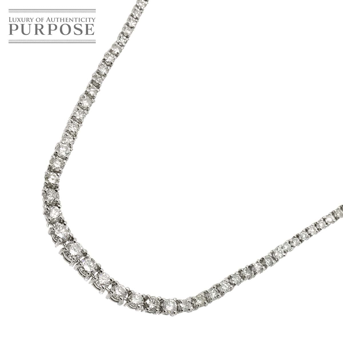 ダイヤ 6.00ct Pt ネックレス 43.5cm プラチナ Diamond Necklace 90312160