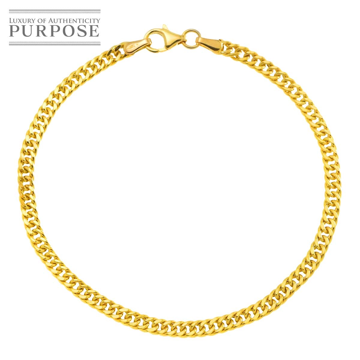 K18 喜平 ブレスレット 18.5cm 2面 2.9g 幅 3.4mm イエローゴールド 750 キヘイ kihei bracelet 90314991