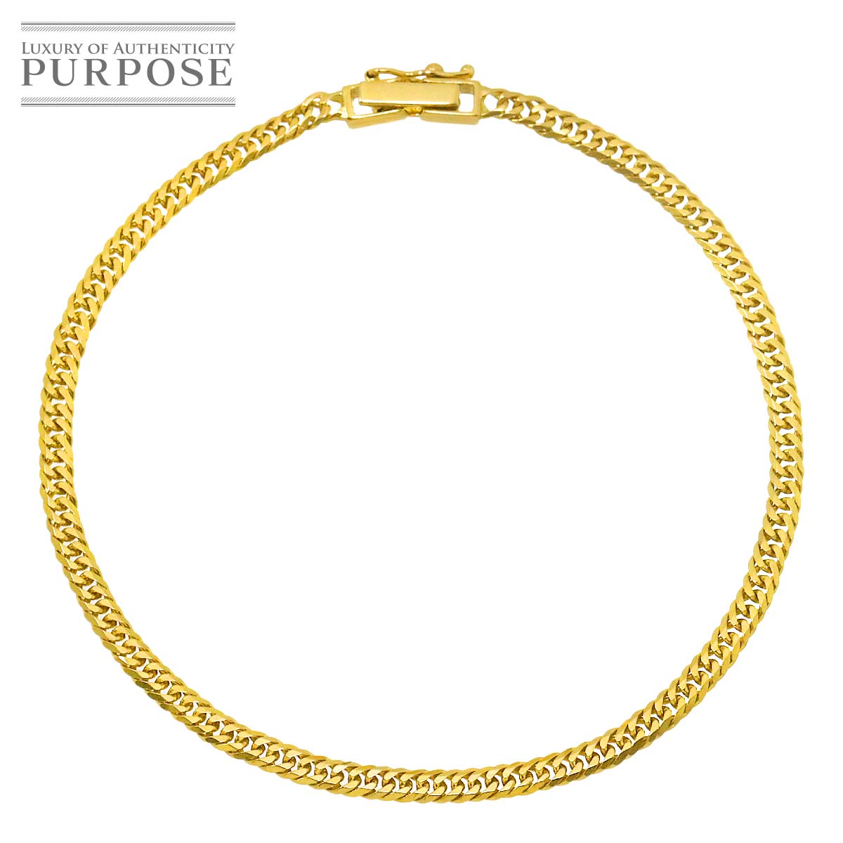 K18 喜平 ブレスレット 18.5cm 6面ダブル 4.9g 幅2.8mm イエローゴールド 750 キヘイ kihei bracelet 90316003