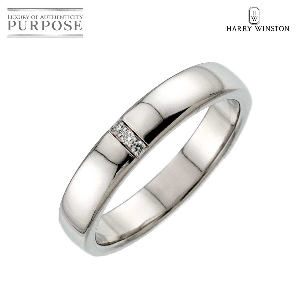 HARRY WINSTON スリーストーン 18号 リング ダイヤ Pt プラチナ 指輪 Diamond Ring ハリーウィンストン 90313811