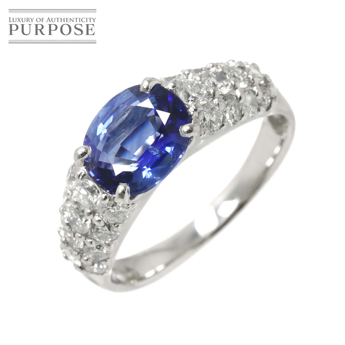 リング 12.5号 サファイヤ 1.99ct ダイヤ 0.95ct Pt プラチナ 指輪 【ソーティング付き】 Sapphire Ring 90316774
