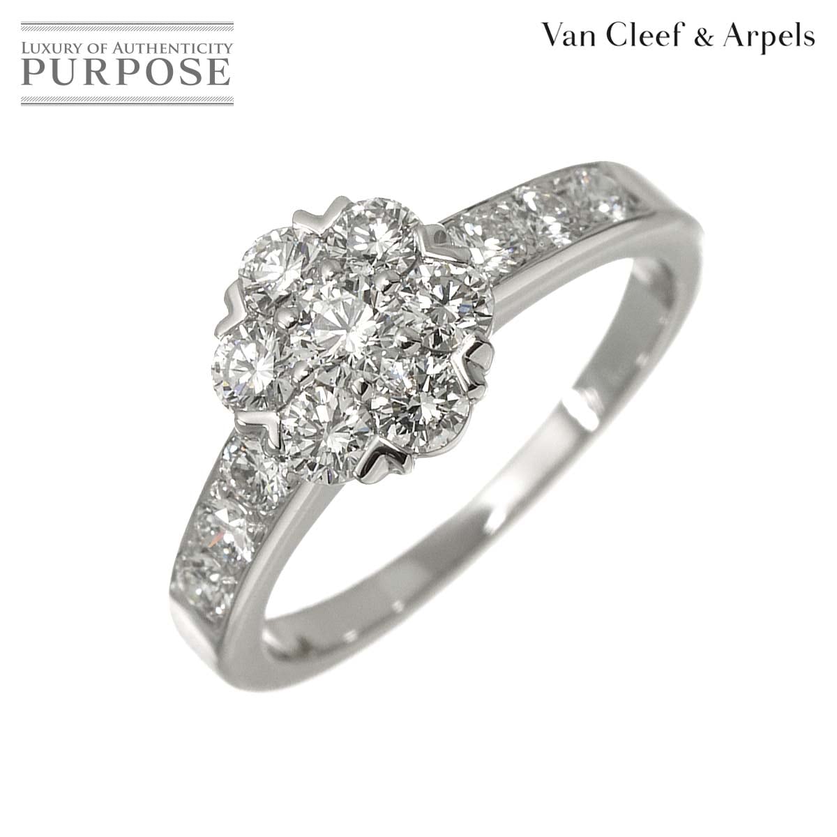 Van Cleef & Arpels フルーレット #48 リング ダイヤ K18 WG 750 指輪 Diamond Ring ヴァンクリーフ & アーペル 90311850