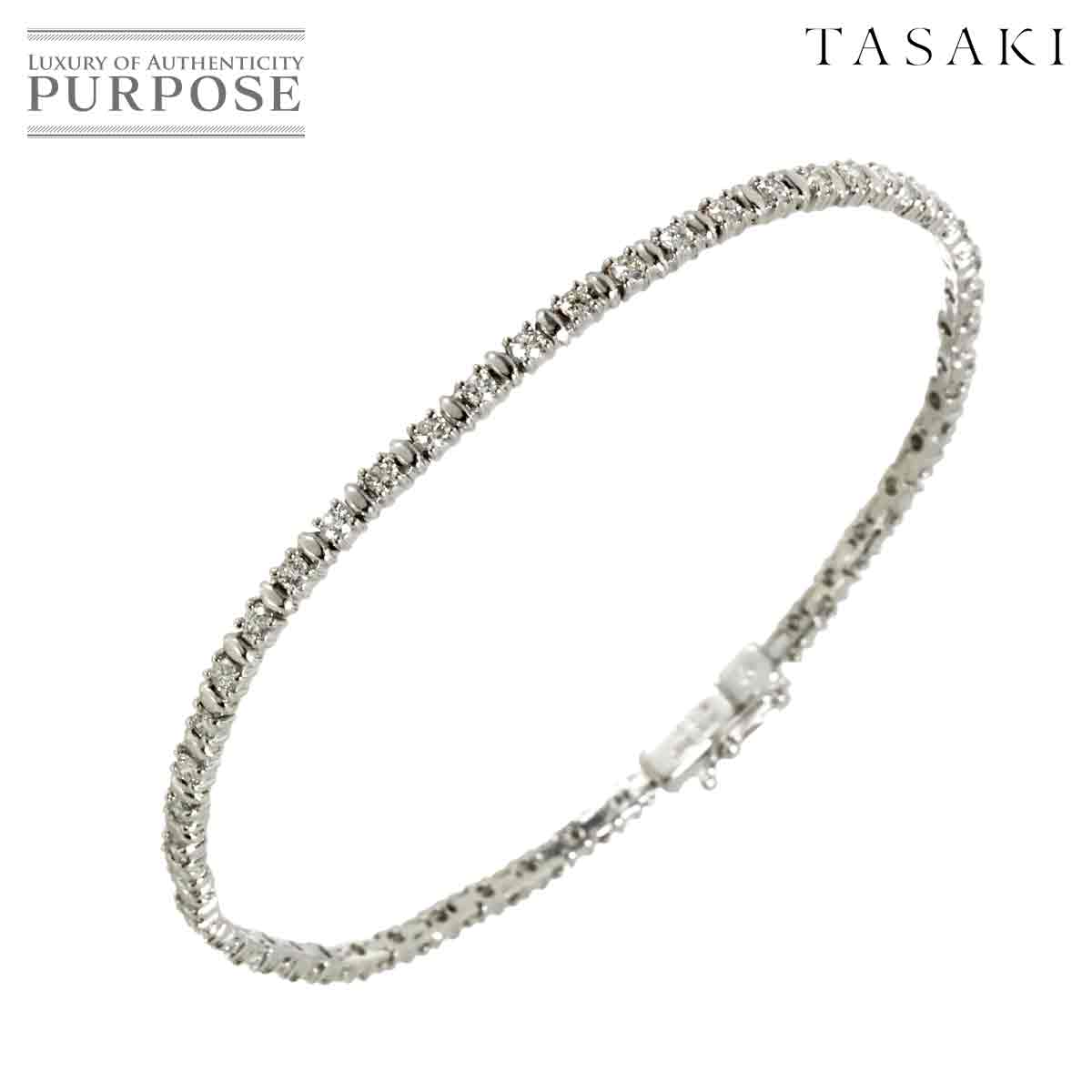 TASAKI ダイヤ 1.50ct ブレスレット 17.5cm K18 WG ホワイトゴールド 750 田崎真珠 Diamond Bracelet タサキ 90312887