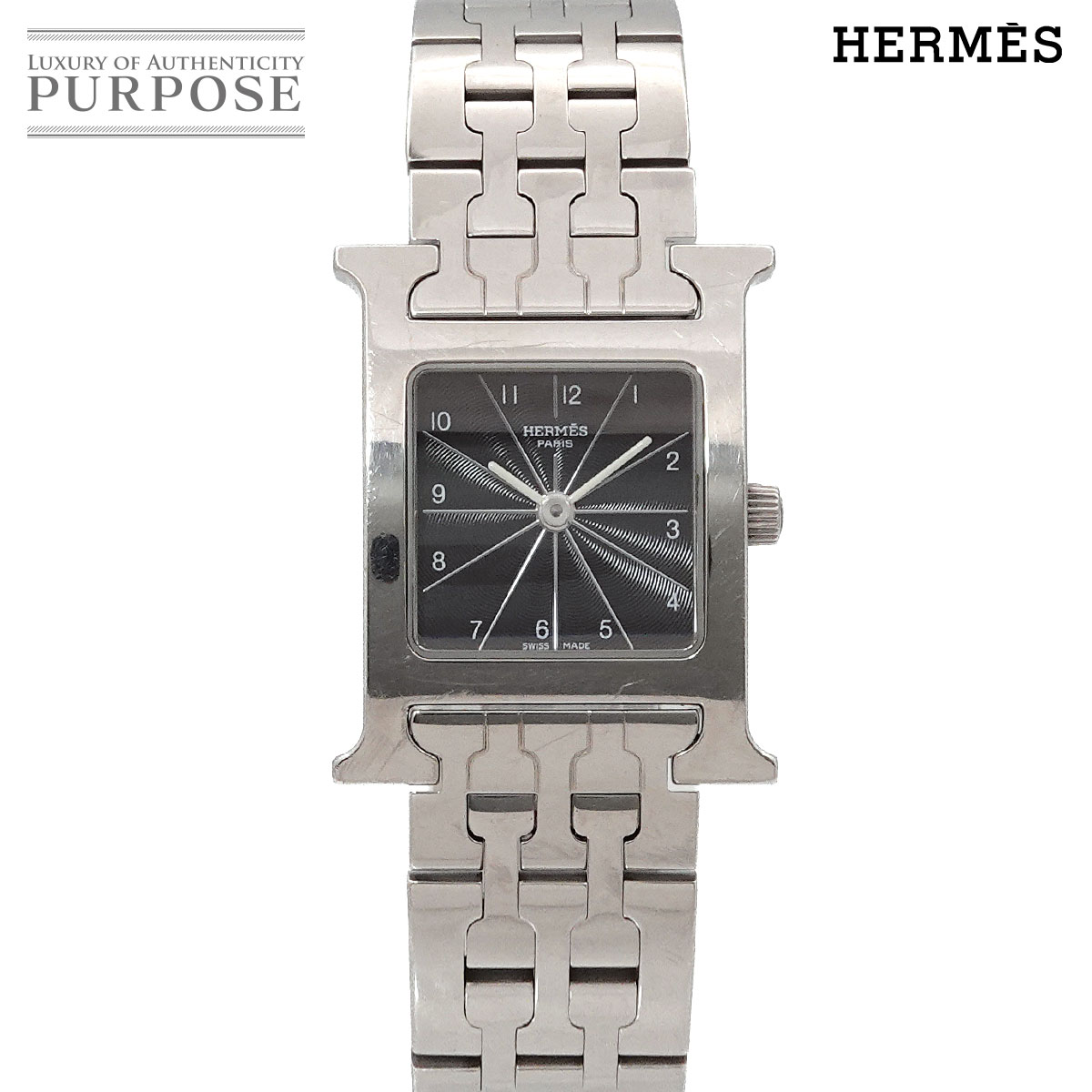 HERMES Hウォッチ HH1 210 レディース 腕時計 ブラック クォーツ ウォッチ H Watch エルメス 90315927