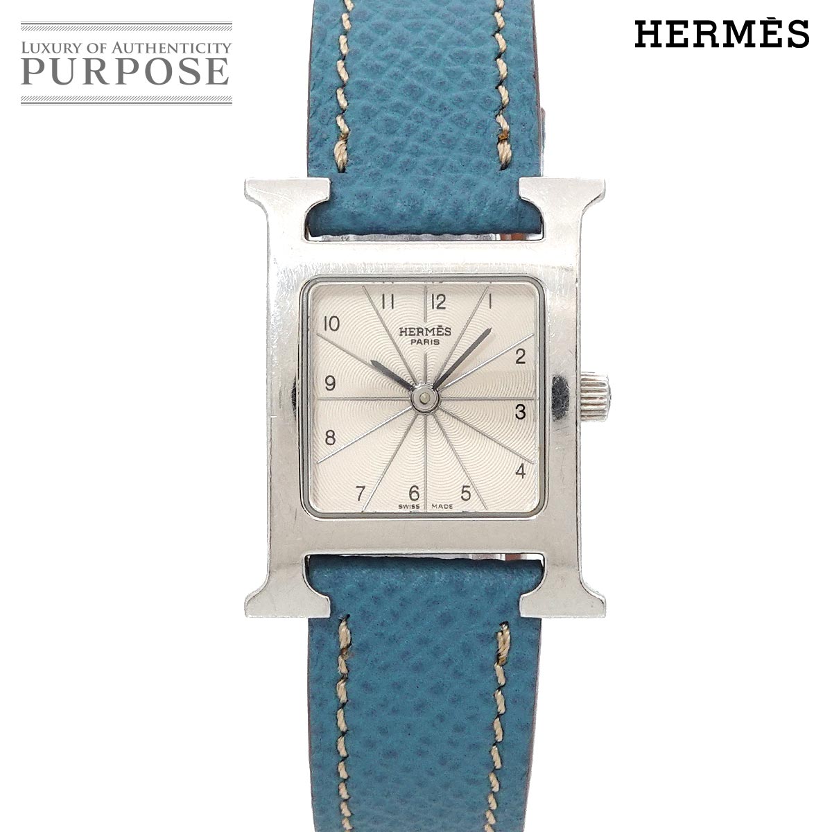 HERMES Hウォッチ HH1 210 レディース 腕時計 シルバー クォーツ ウォッチ H Watch エルメス 90317080
