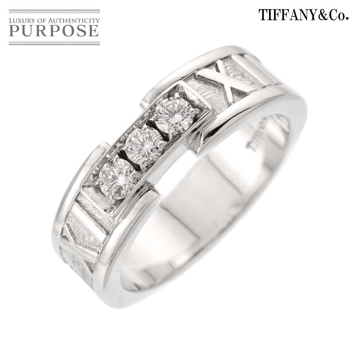 TIFFANY&Co. アトラス 8.5号 リング ダイヤ K18 WG ホワイトゴールド 750 指輪 Atlas Diamond Ring ティファニー 90311478