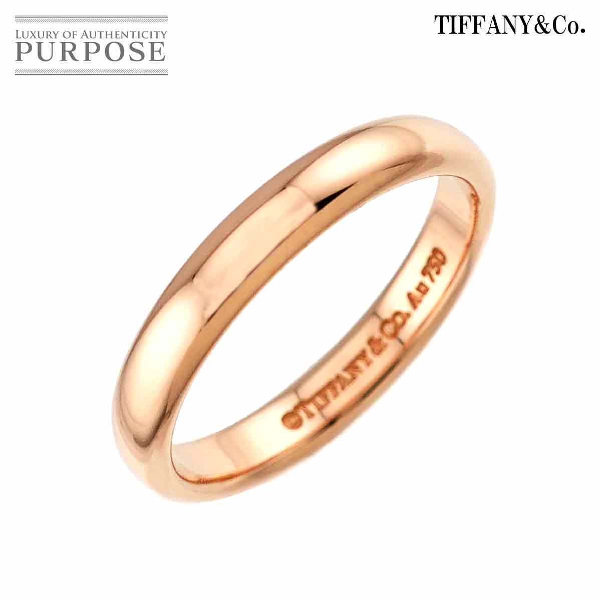 TIFFANY&Co. フォーエバー バンド 9号 リング 幅3mm K18 PG ピンクゴールド 750 指輪 Forever Ring ティファニー 90313373