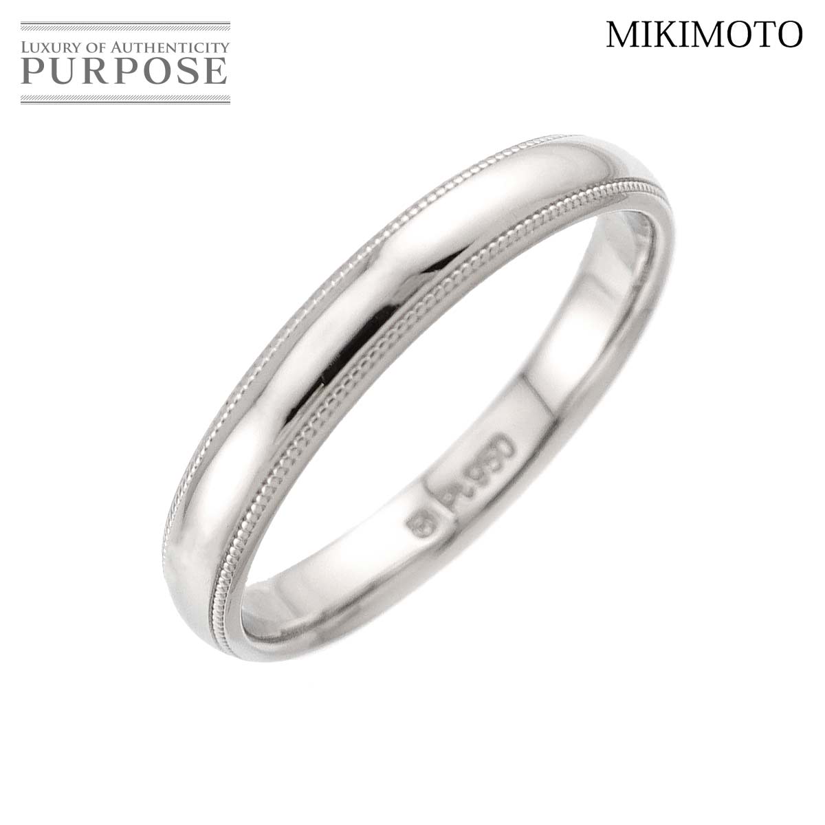 MIKIMOTO ミルグレイン 20号 リング Pt プラチナ 指輪 Ring ミキモト 90313747