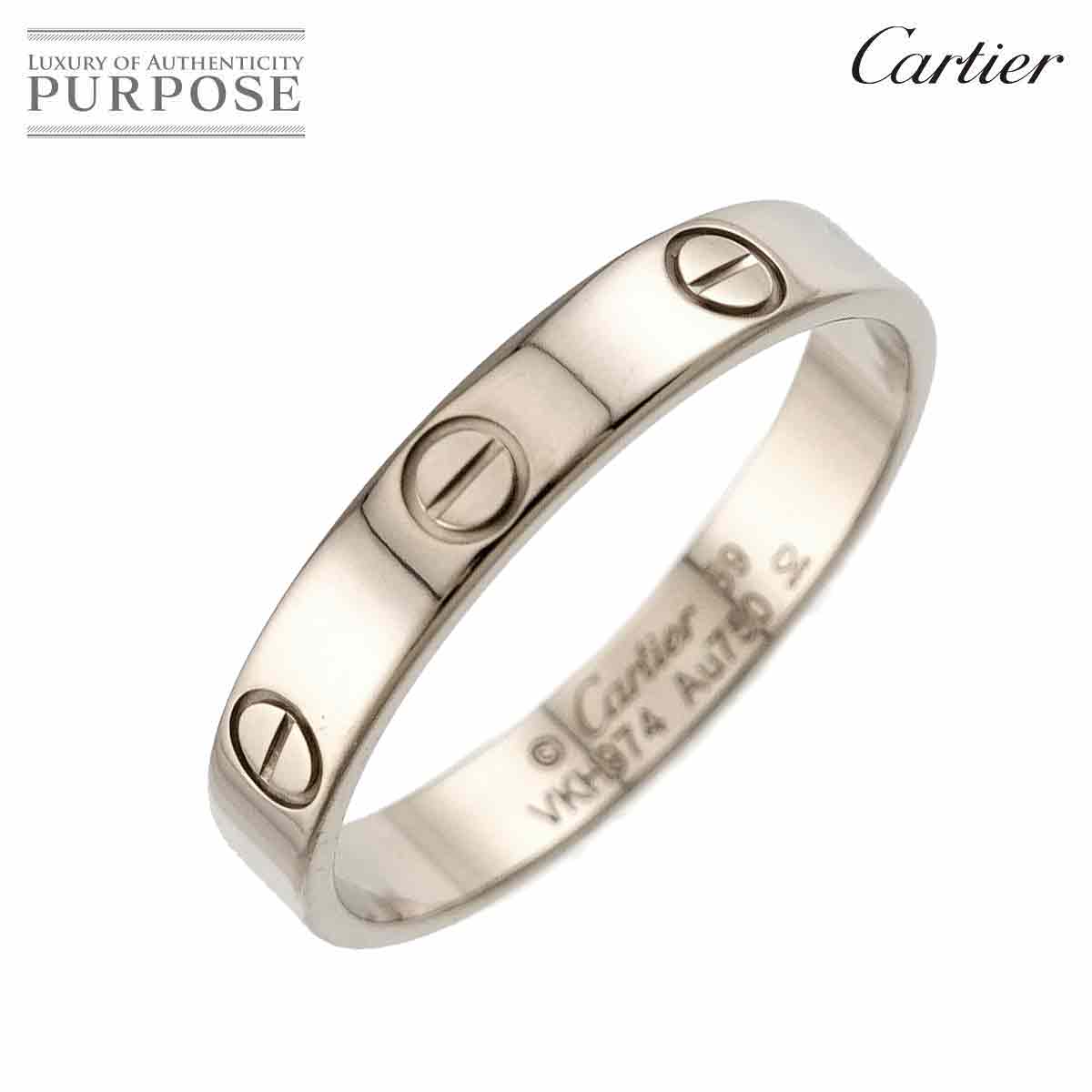 Cartier ミニラブ #59 リング K18 WG ホワイトゴールド 750 指輪 Mini Love Ring カルティエ 90313775