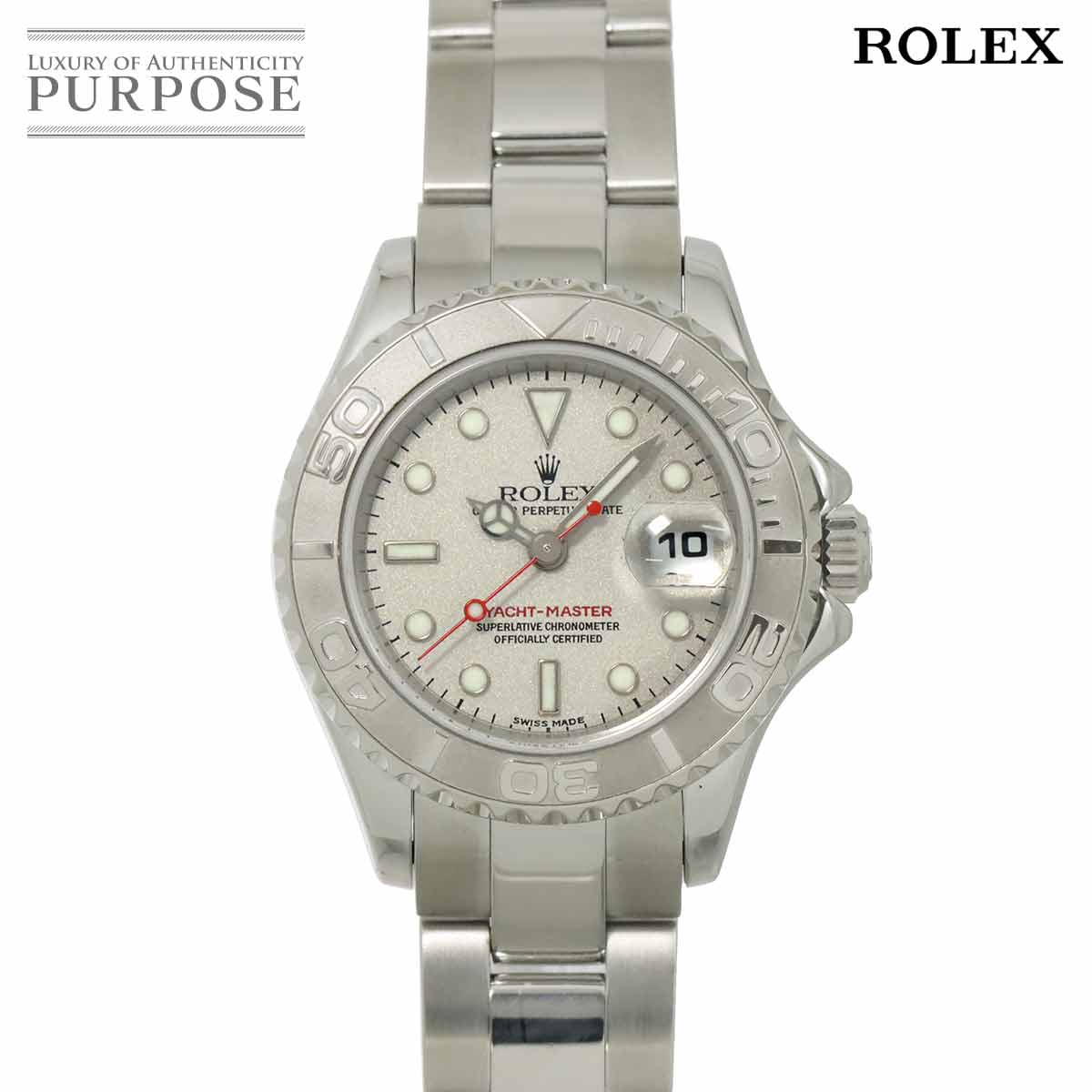 ROLEX ヨットマスター ロレジウム 169622 K番 レディース 腕時計 デイト PT オートマ 自動巻き ウォッチ Yacht Master Rolesium ロレックス 90304175