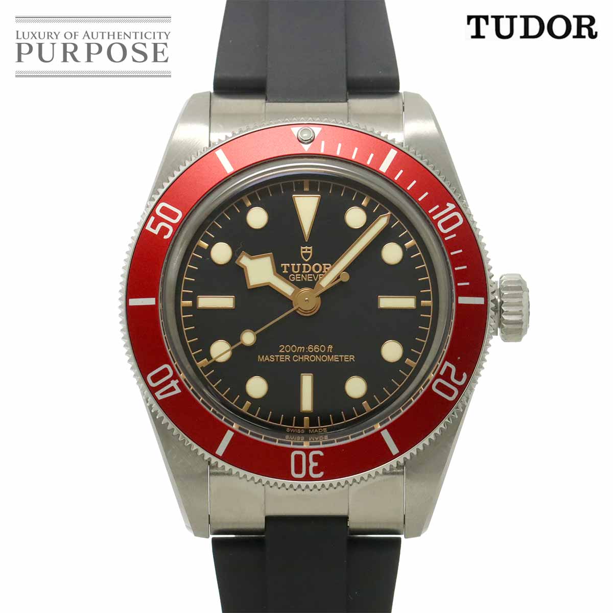TUDOR ブラックベイ 7941A1A0RU レッドベゼル メンズ 腕時計 ブラック オートマ 自動巻き ウォッチ Heritage Black Bay チューダー チュードル 90317063