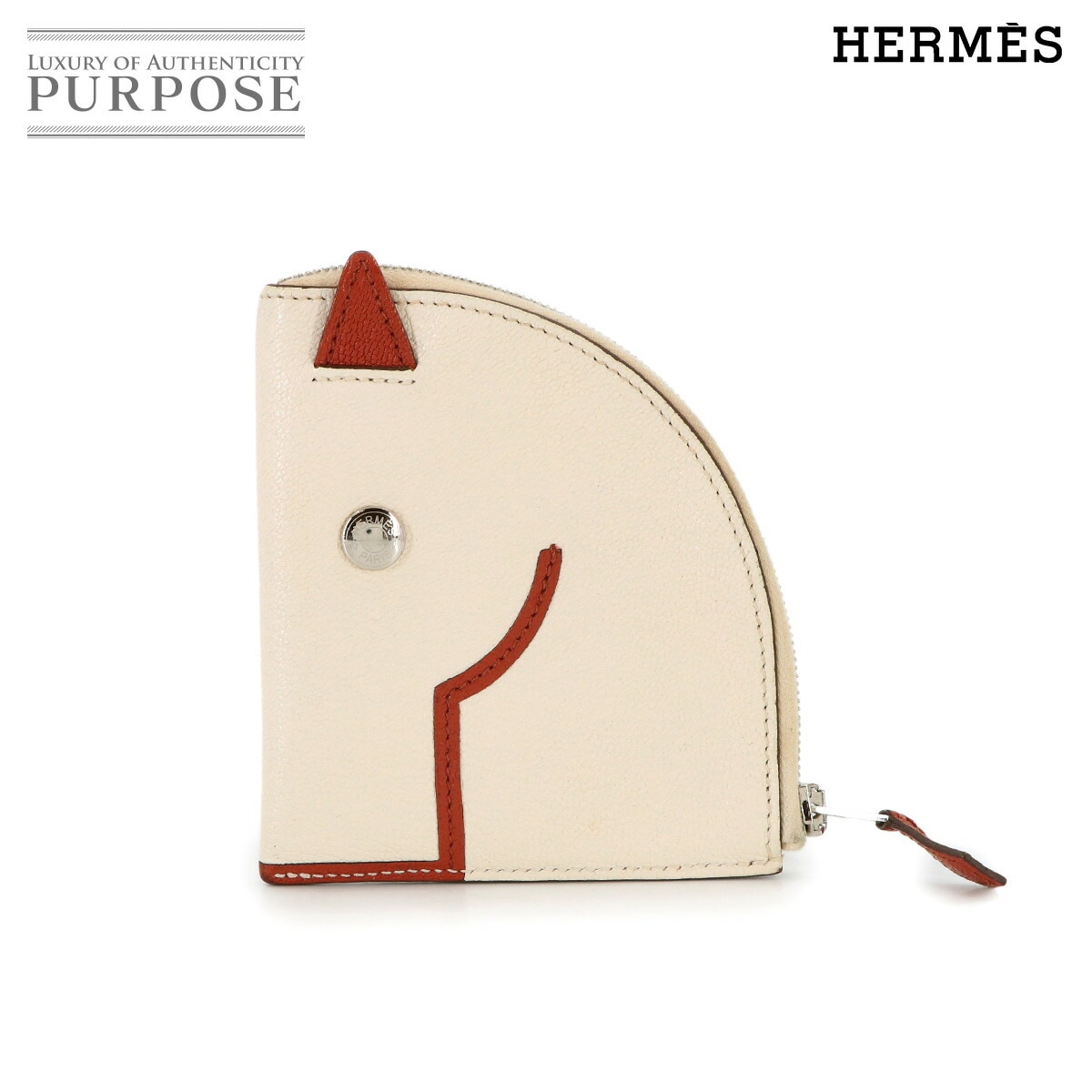 HERMES パドック コインケース シェーブル ナタ キュイーブル Z刻印 シルバー 金具 Paddock Coin Purse エルメス 90315116