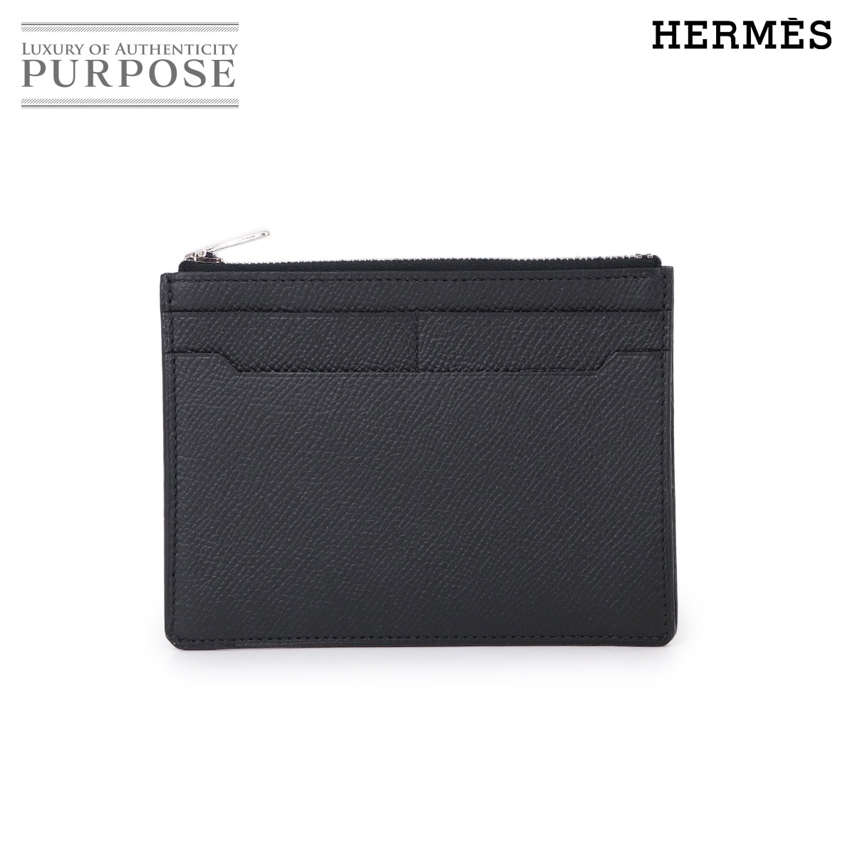 HERMES シティジップ コインケース カードケース エプソン ブラック C刻印 City Zip Coin Case エルメス 90315286