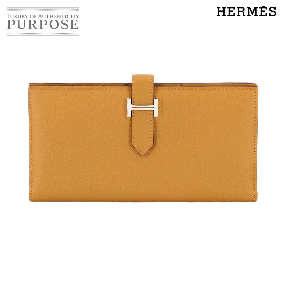 HERMES ベアンスフレ 二つ折り 長財布 エプソン セサミ Y刻印 シルバー 金具 Bearn Soufflet Wallet エルメス 90316086